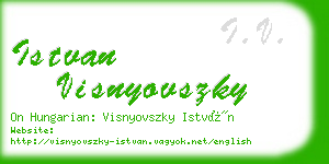 istvan visnyovszky business card